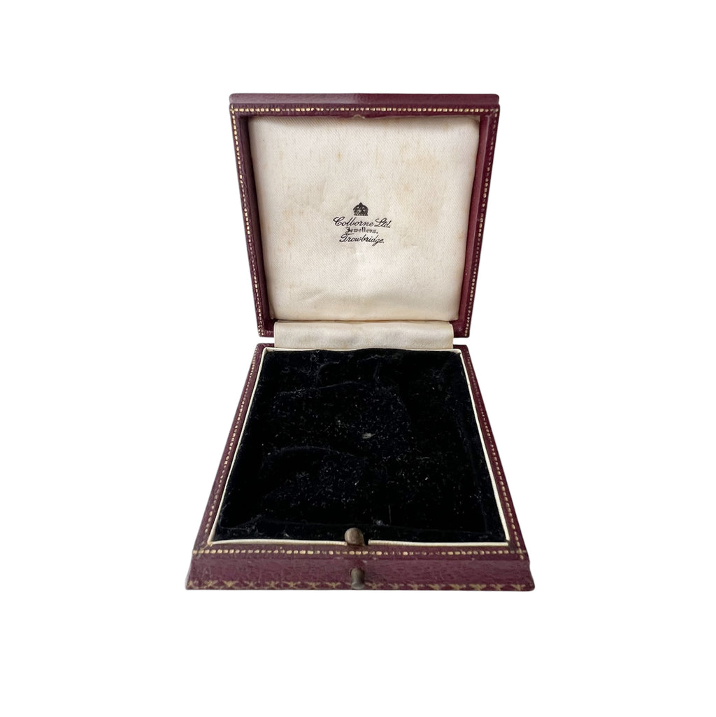 Antique Colborne Ltd Jewellers Trowbridge Leather Jewellery Presentation Box