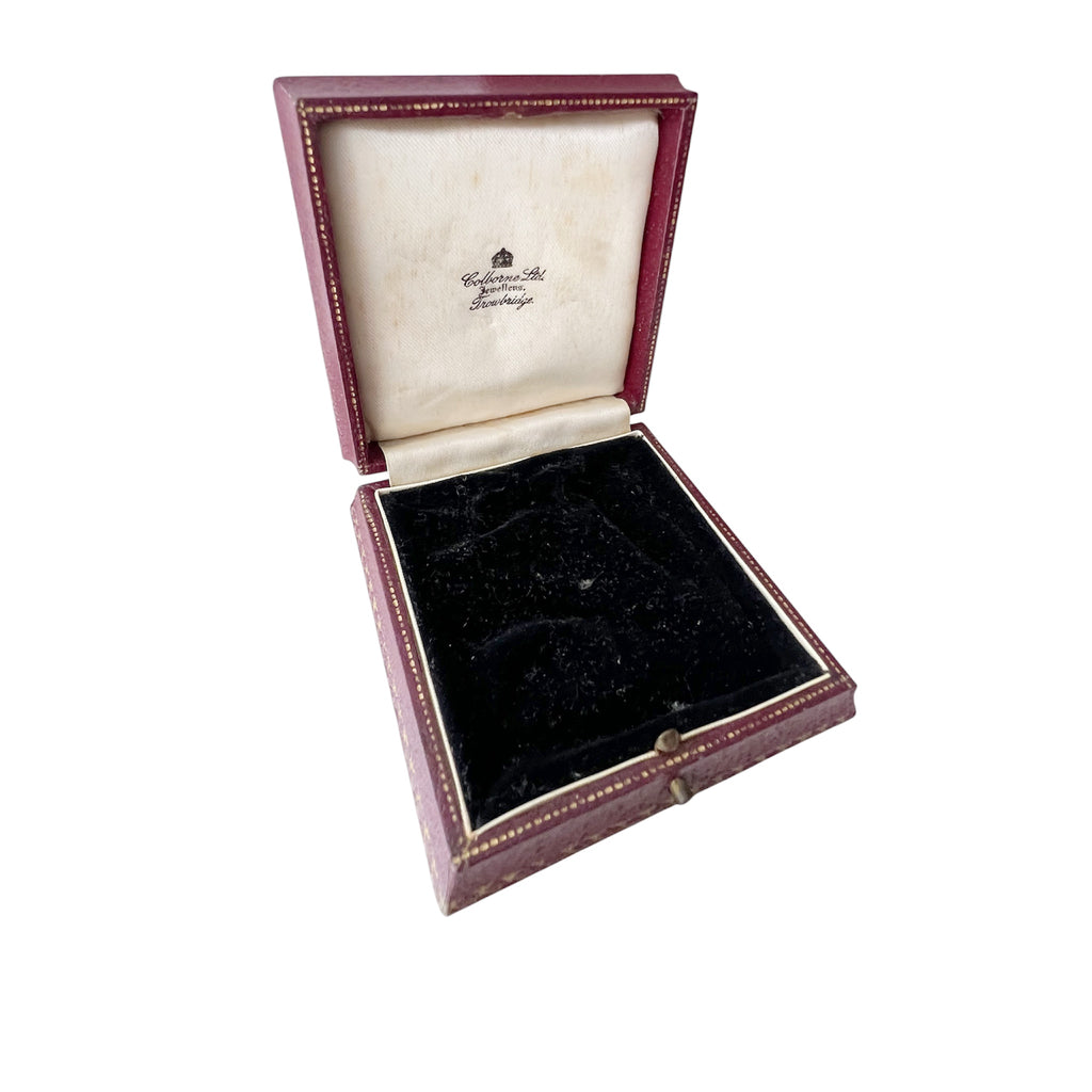 Antique Colborne Ltd Jewellers Trowbridge Leather Jewellery Presentation Box