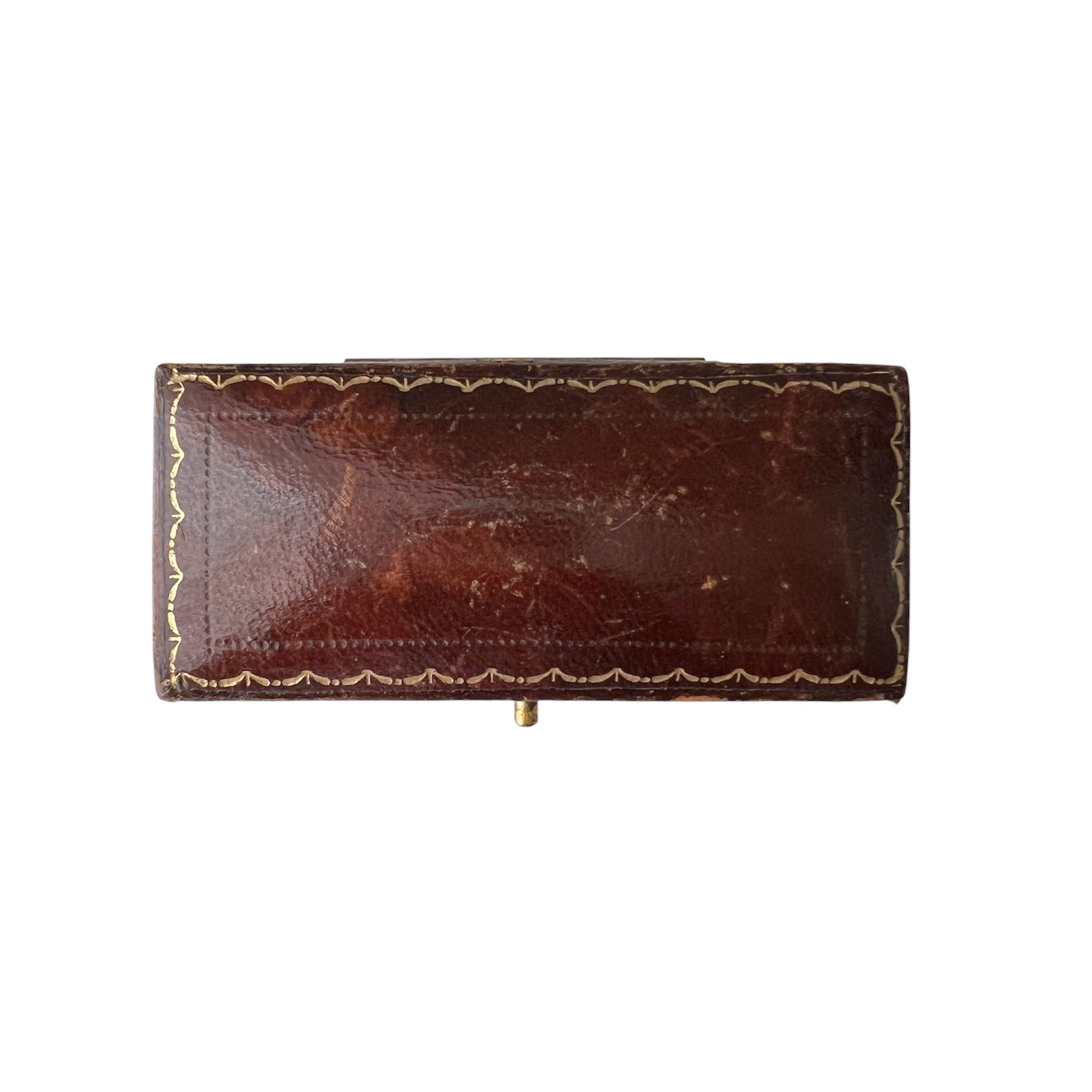 Victorian Leather Bar Brooch Case Barber & Smith 36 Cornhill