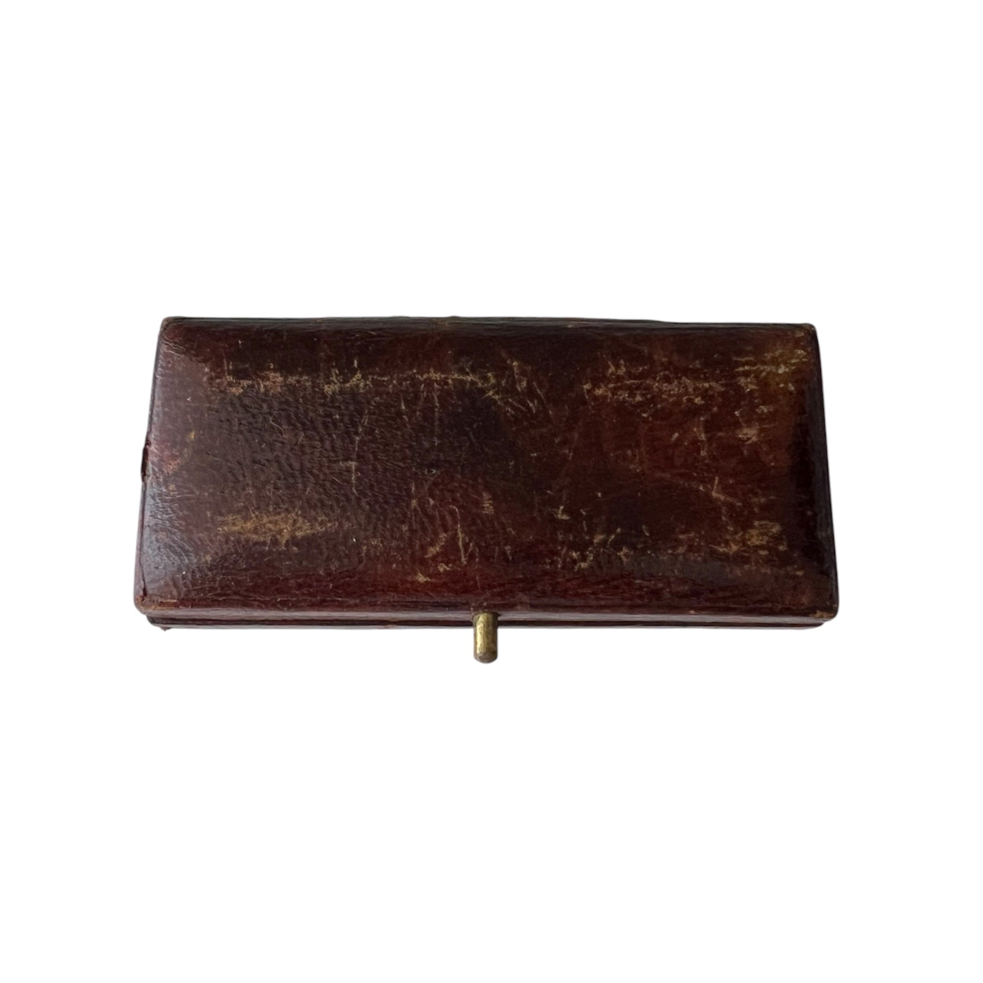 Victorian Leather Bar Brooch Case Barber & Smith 36 Cornhill