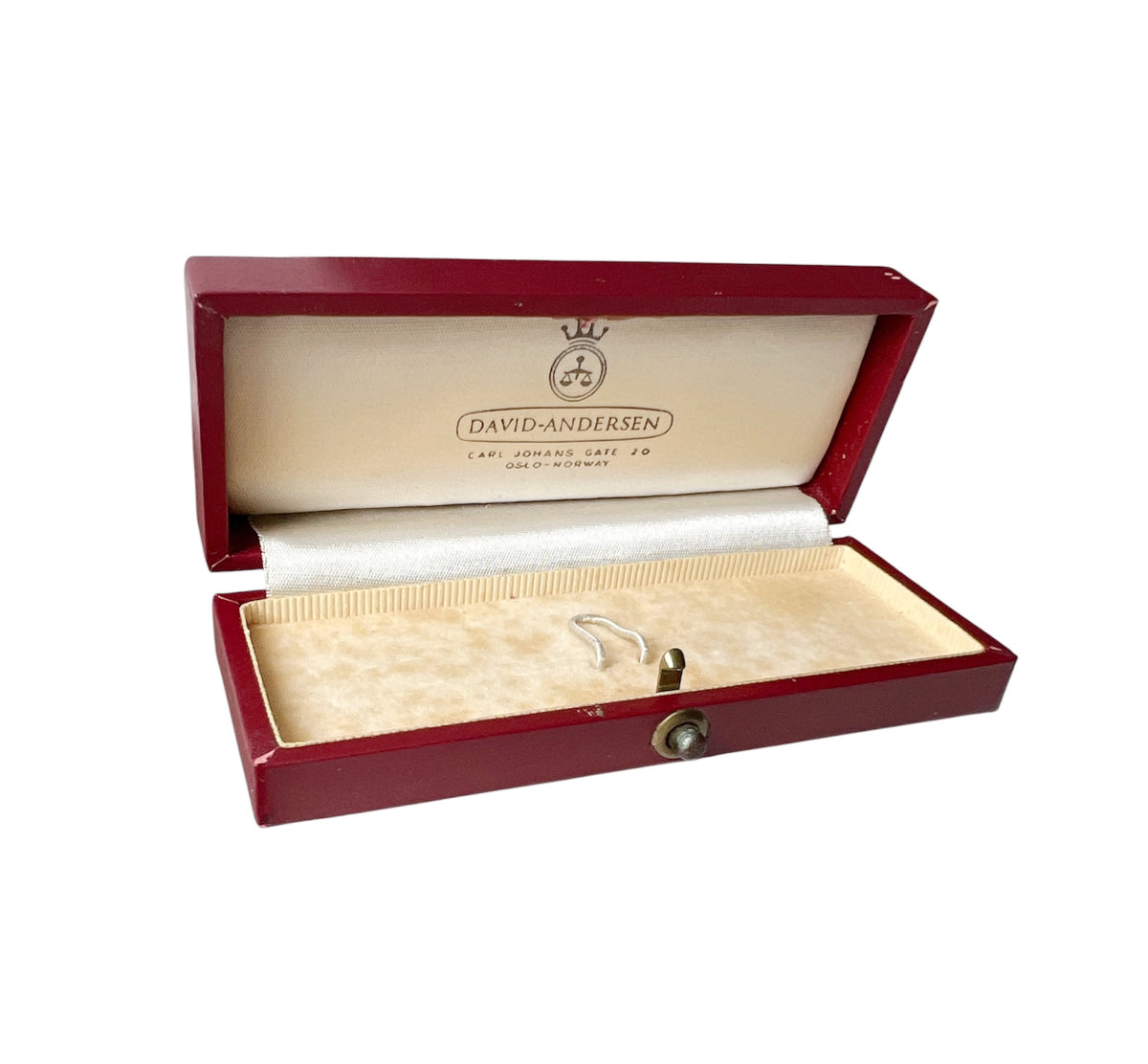 Vintage David Andersen Jewellery Box – Red Norwegian Presentation Case