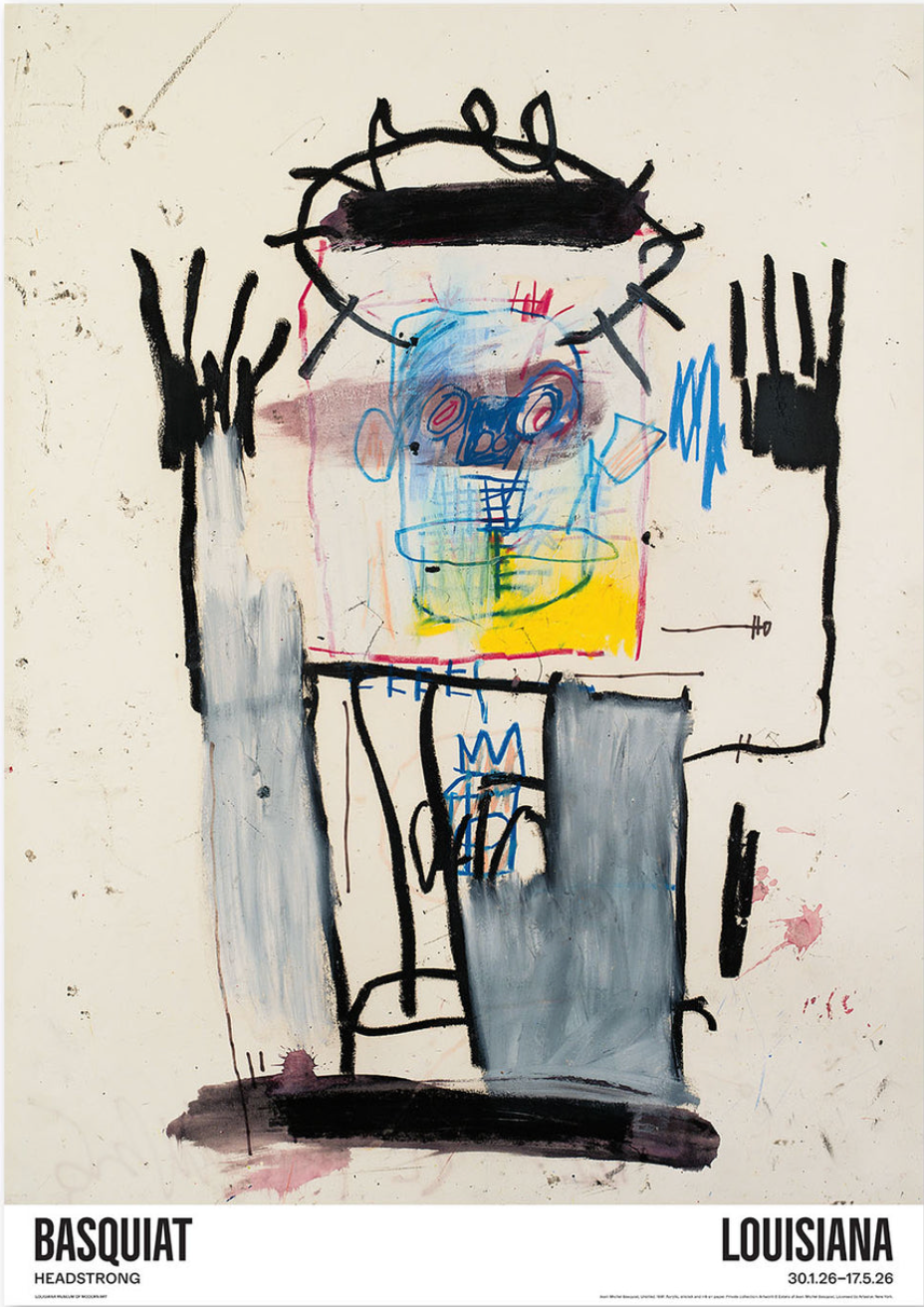 Jean-Michel Basquiat, Headstrong Figure, Original Exhibition Museum Poster