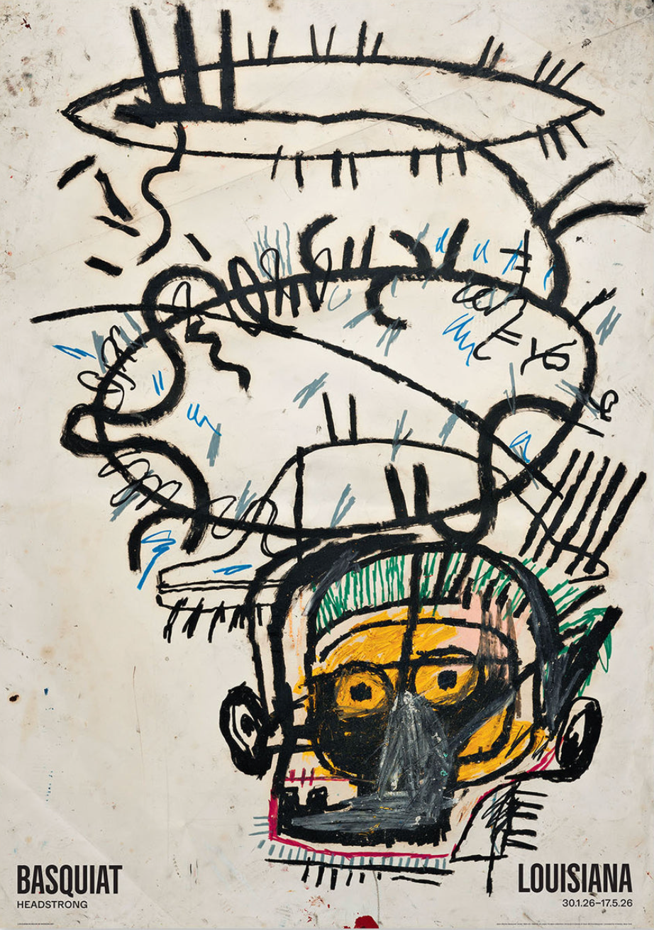 Jean-Michel Basquiat, Head, Original Exhibition Museum Poster