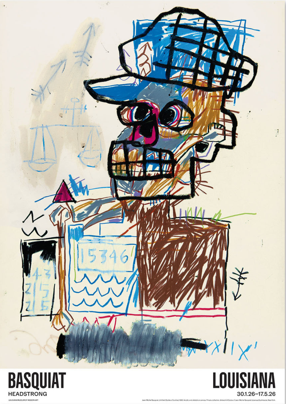 Jean-Michel Basquiat, Scales Of Justice, Original Exhibition Museum Poster