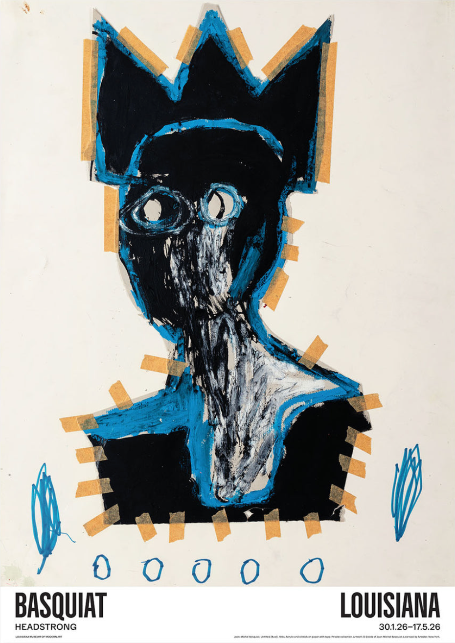 Jean-Michel Basquiat, Bust, Original Exhibition Museum Poster