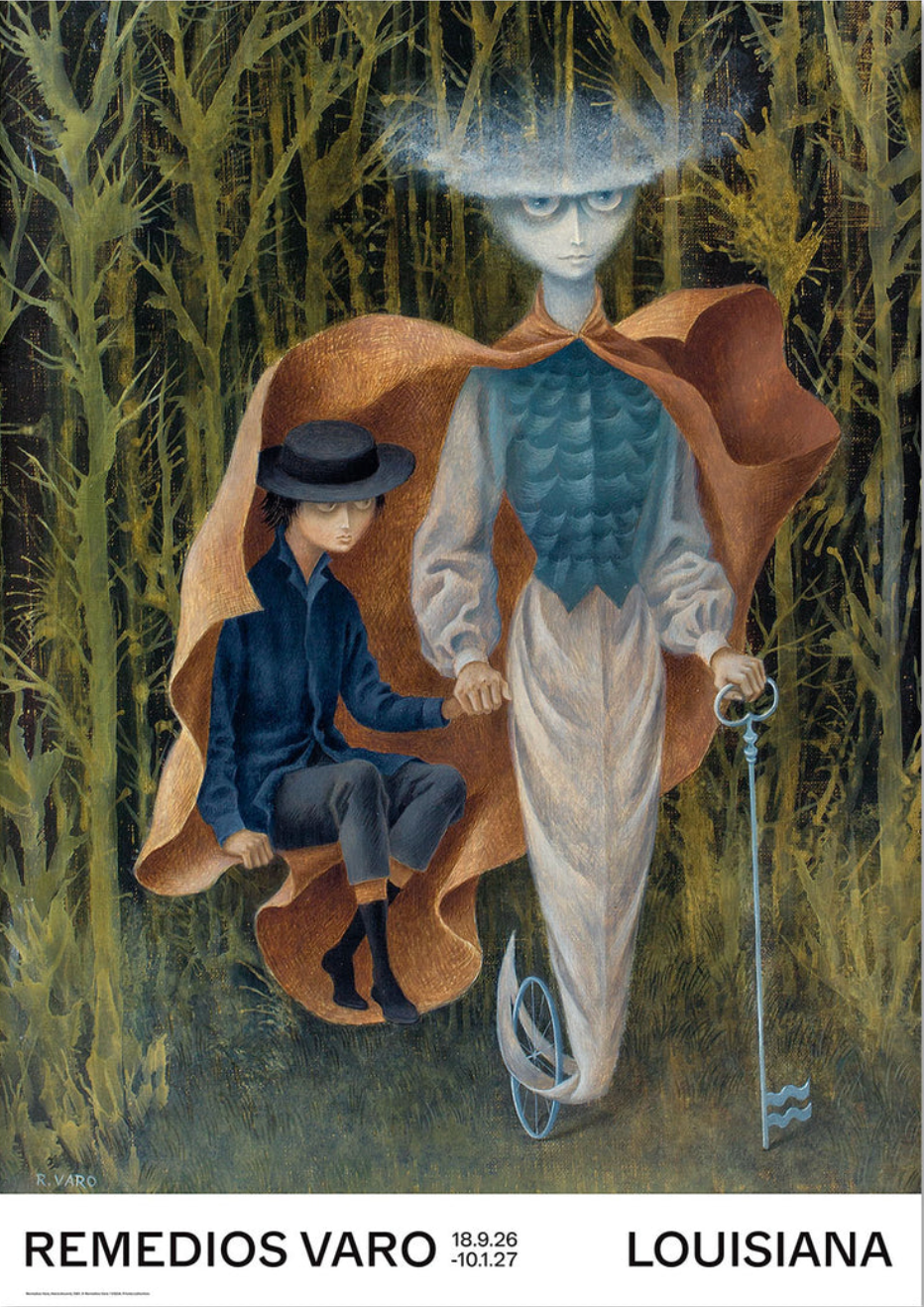 Remedios Varo "Hacia Acuario" (Towards Aquarius) - Original Exhibition Poster