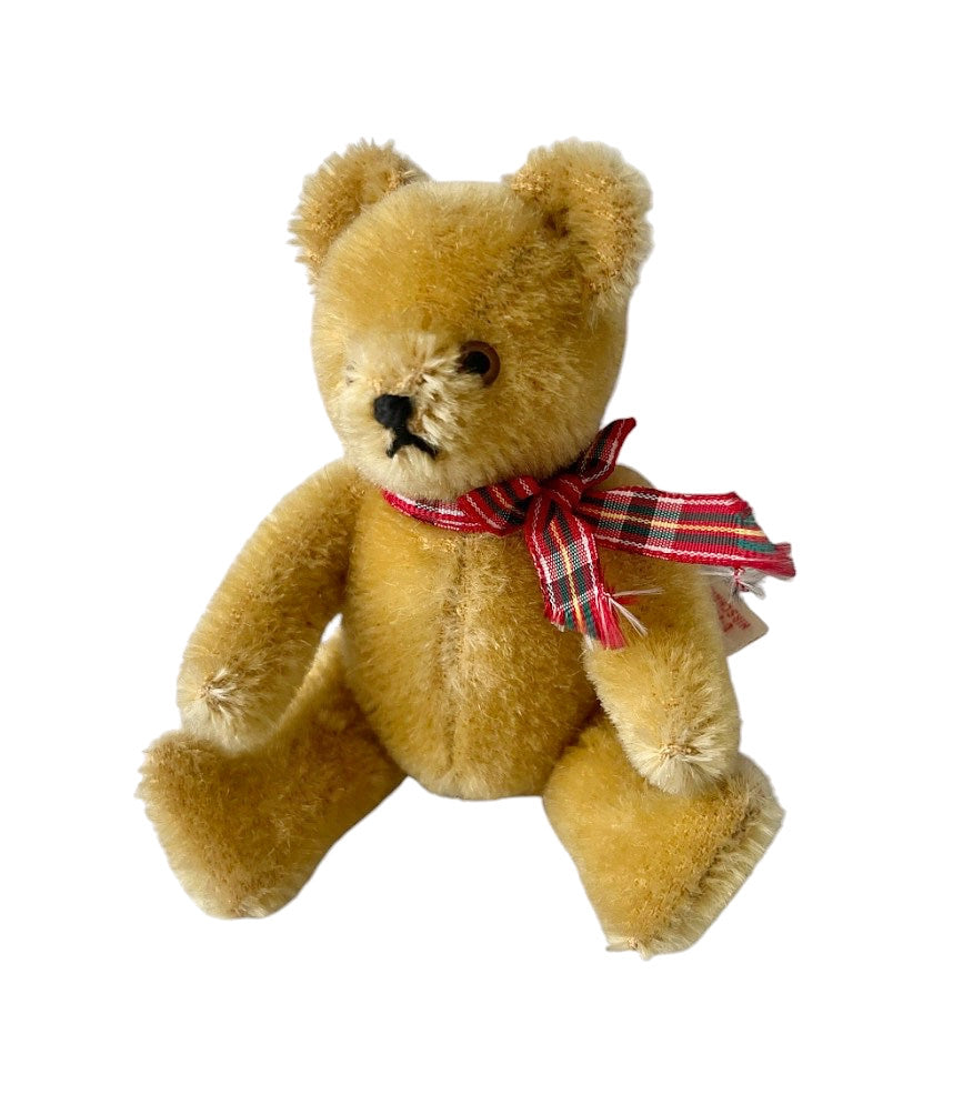 Vintage Hermann Teddy Original Miniature Mohair Bear – 13cm, Germany
