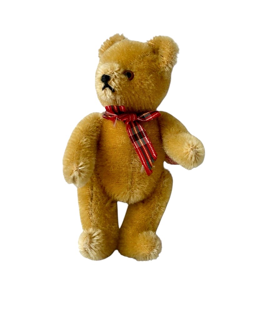 Vintage Hermann Teddy Original Miniature Mohair Bear – 13cm, Germany