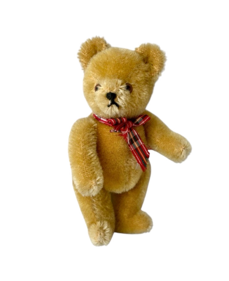 Vintage Hermann Teddy Original Miniature Mohair Bear – 13cm, Germany