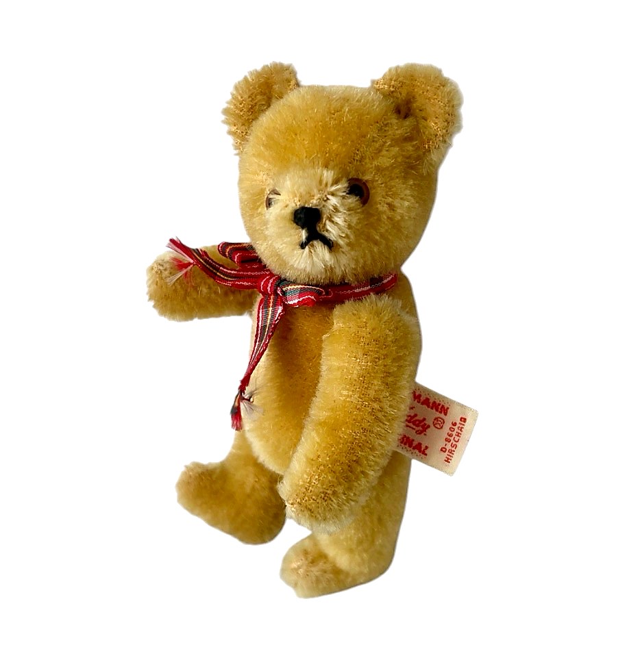 Vintage Hermann Teddy Original Miniature Mohair Bear – 13cm, Germany