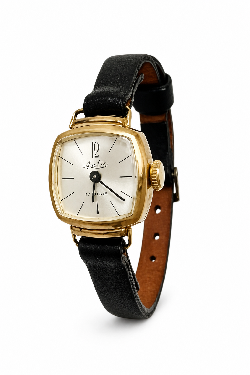 Vintage Arctos Ladies Watch 17 Rubis Mechanical 18ct Gold Plated German 1960s