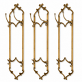 Vintage Italian Brass Coat Rack, Mid Century Wall Hooks, Six Hook Hallway Rack