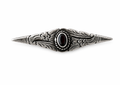 Vintage 825 Silver Bar Brooch with Garnet.