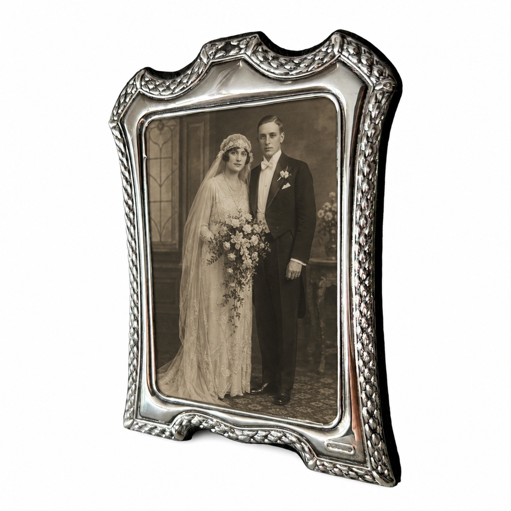 Carrs Sheffield Sterling Silver Photo Frame, Hallmarked 2000, Velvet Back
