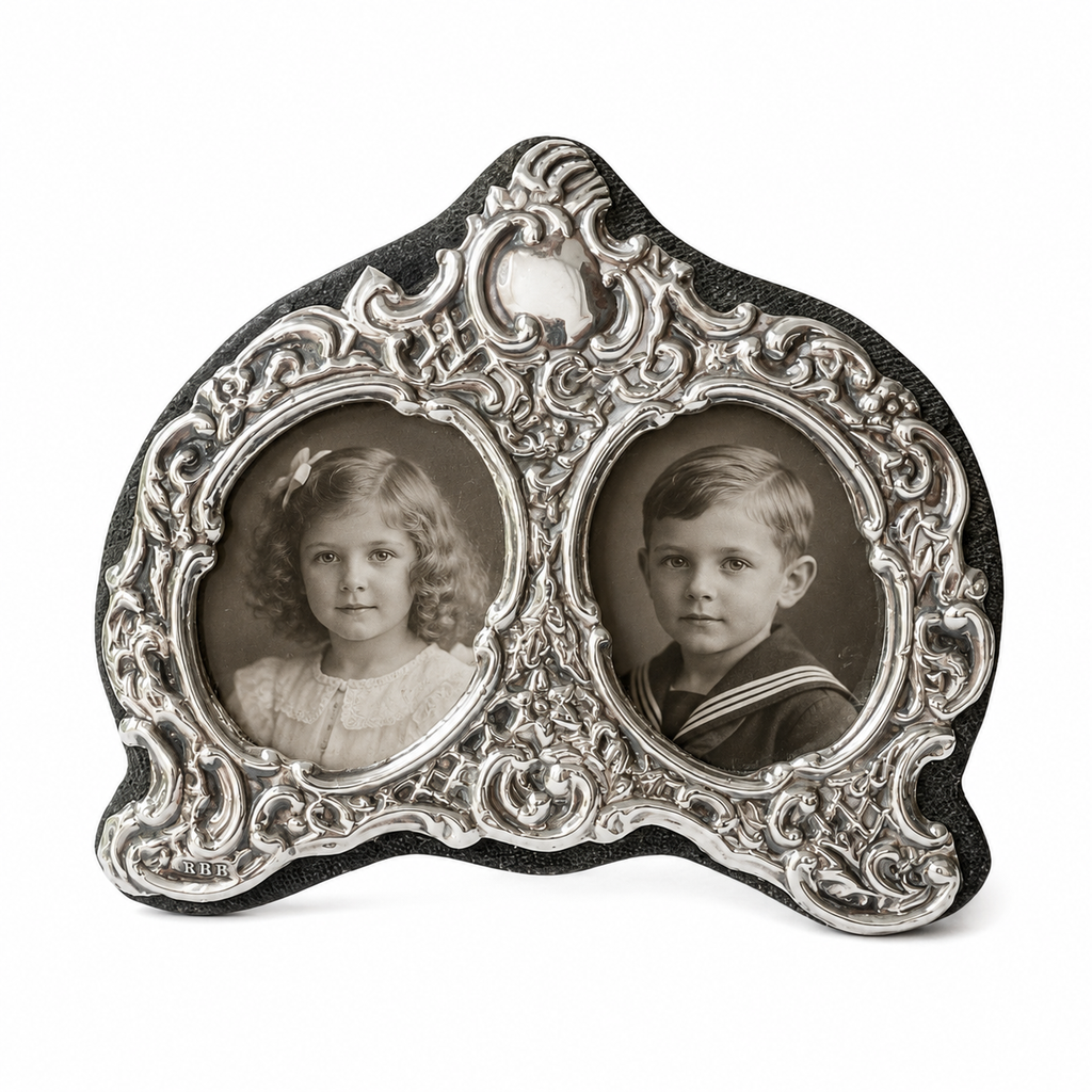 Vintage Sterling Silver Double Photo Frame, RBB Sheffield 1987