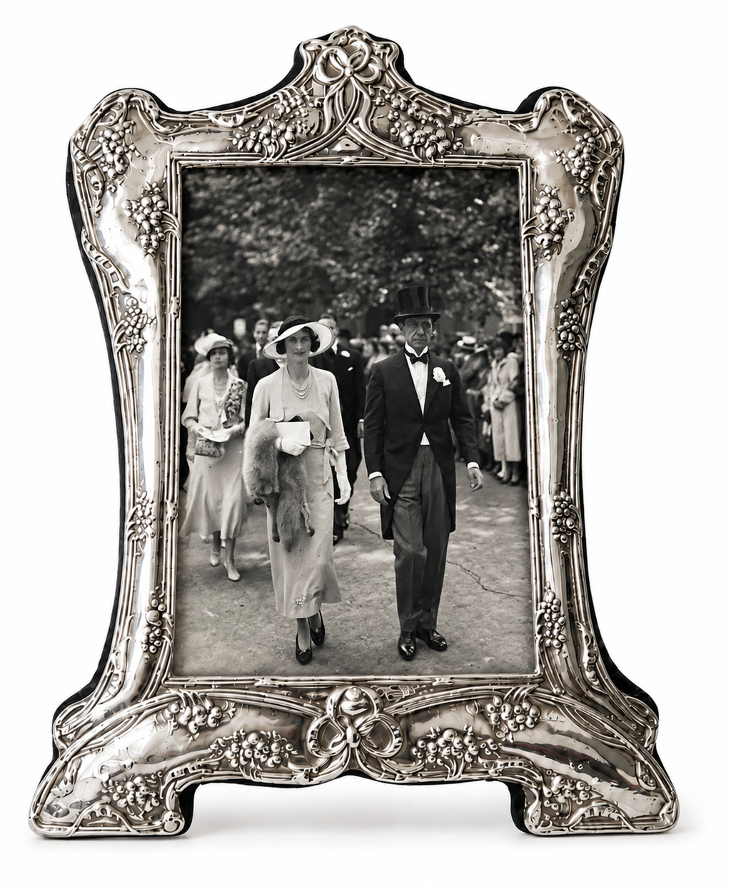 Vintage Sterling Silver Photo Frame, Birmingham 1996, Ornate Floral Design