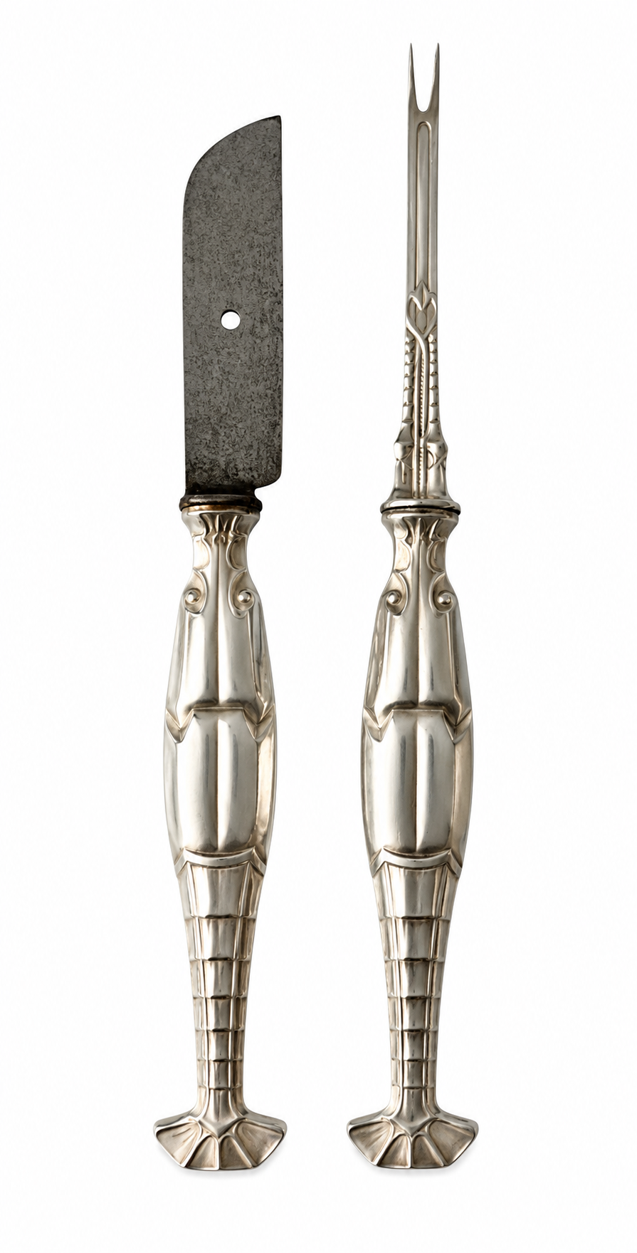 Antique WMF Silver Plated Lobster Seafood Cutlery Set, 12 Piece Art Nouveau Oyster Fork Set