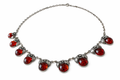Vintage Baltic Amber Necklace, Daisy Design, Sterling Silver, Danish Modernist, Niels Erik From