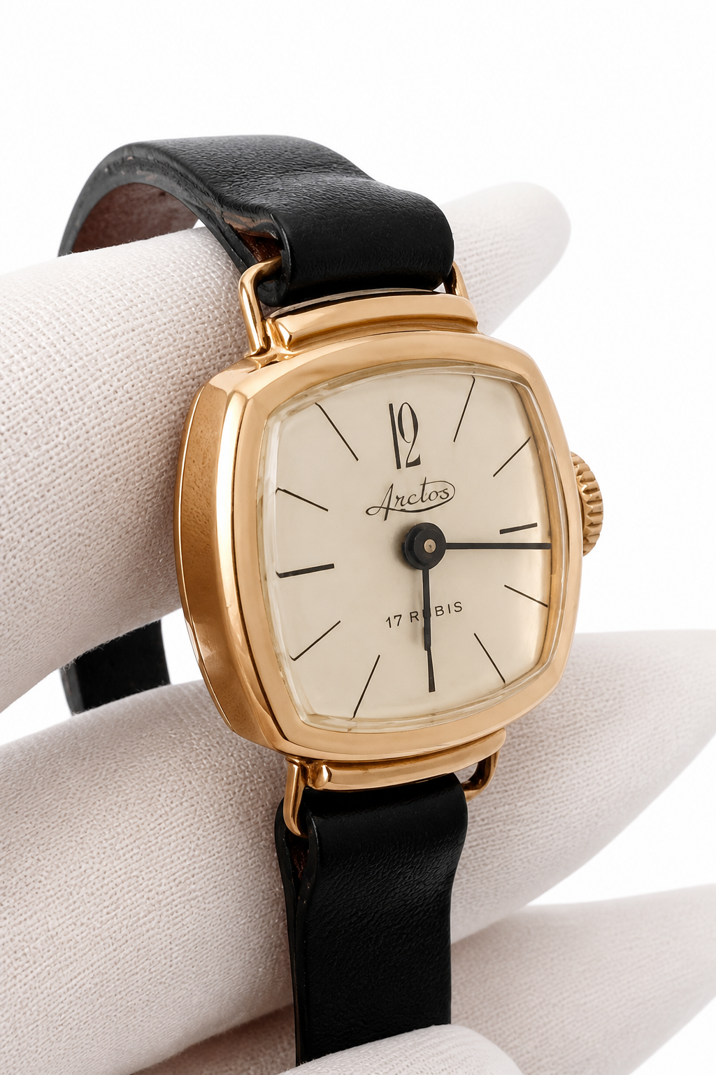 Vintage Arctos Ladies Watch 17 Rubis Mechanical 18ct Gold Plated German 1960s