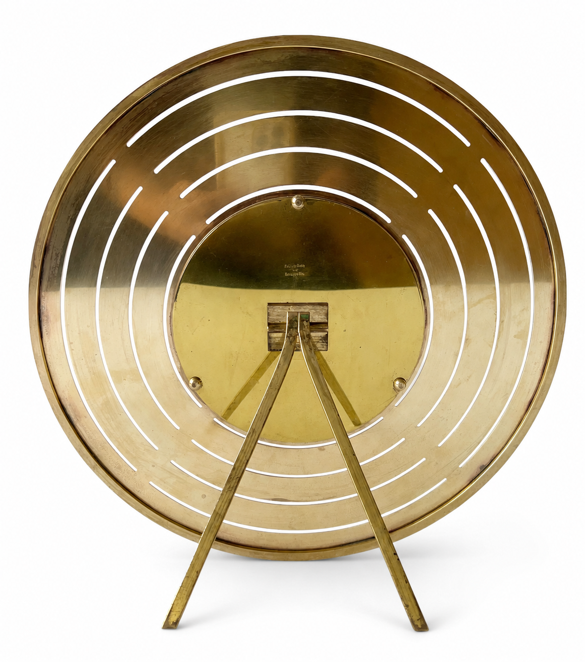 Vintage Christian Dior Home Collection Brass Circular Photo Frame, Made in Italy.
