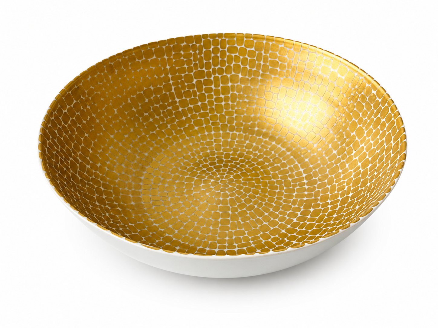 Rare Emilio Pucci Rosenthal Studio Line Metropol Gold Pebble Porcelain Bowl, Germany 1960s
