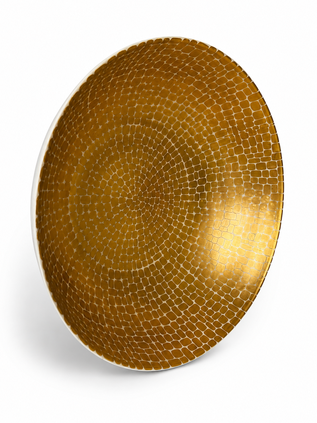 Rare Emilio Pucci Rosenthal Studio Line Metropol Gold Pebble Porcelain Bowl, Germany 1960s