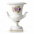 Vintage AK Kaiser Porcelain Urn Vase, Biedermeier Floral Pedestal Vase, German 1970s