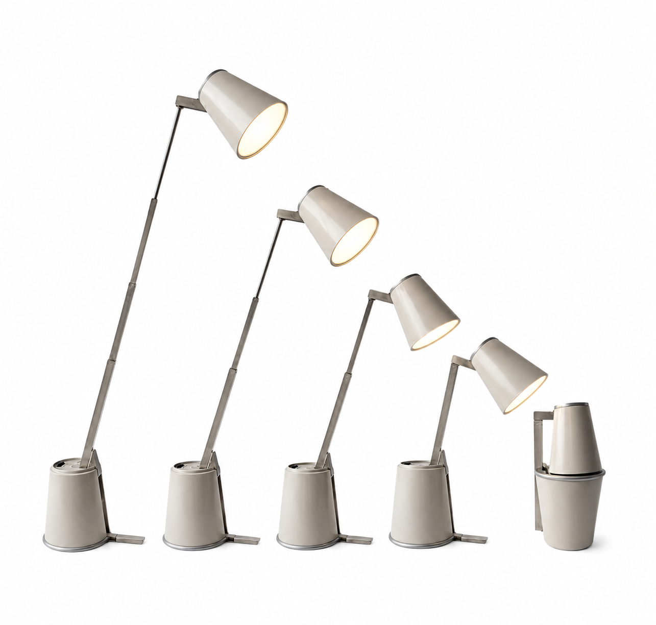 Vintage Lampette Desk Lamp by Koch Creations, 1960s Telescopic Folding Reading Lamp, West Germany