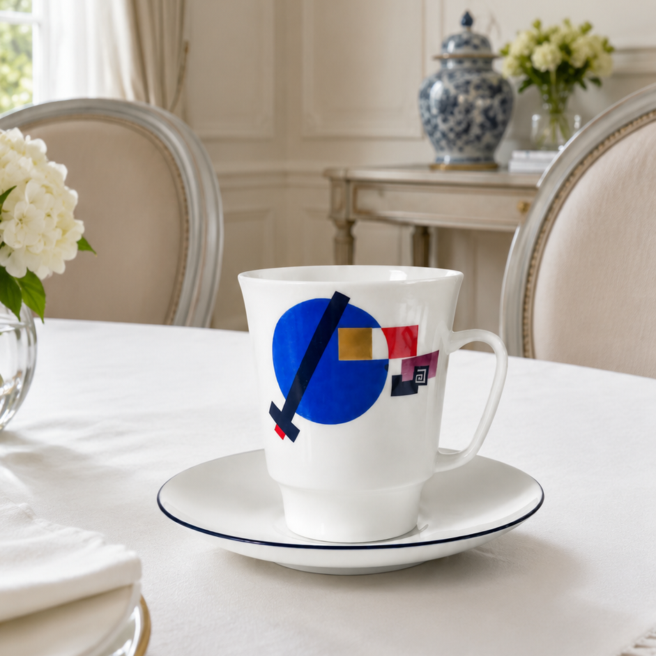 Imperial Porcelain Factory Cup And Saucer, St Petersburg 1744 Bone China