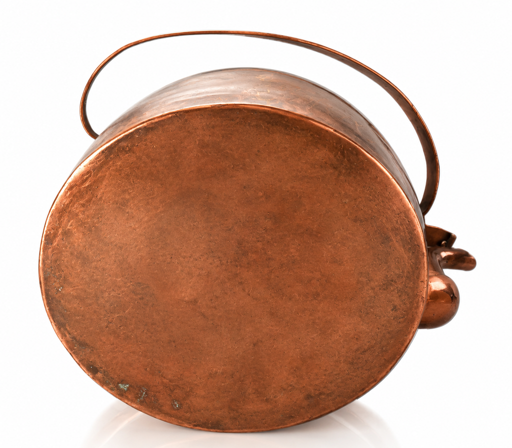 XL Antique Copper Kettle, Hand-Hammered Stove Kettle, Heavy Rustic Copper Tea Pot