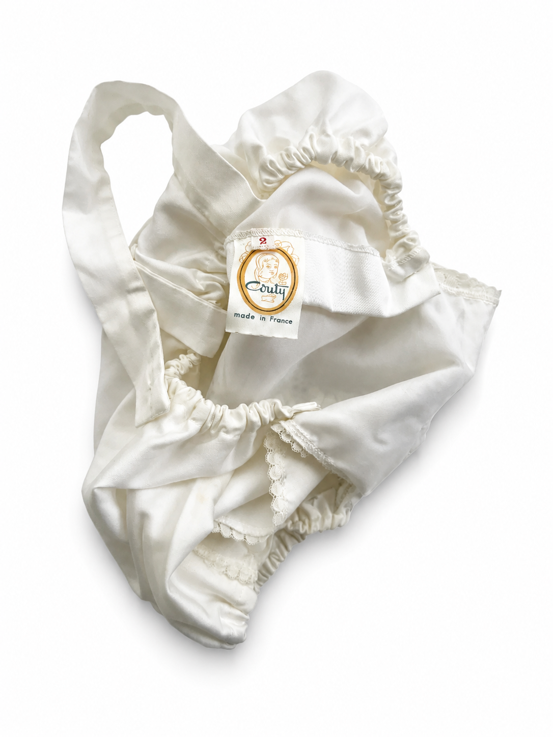 Vintage Courty Baby Romper 3–6 Months, French Cotton Romper With Tags And Box