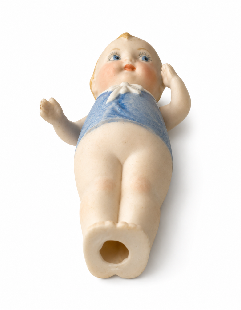 Antique German Bisque Porcelain Sailor Child Doll Figure Thuringia 1890s 12.5 cm