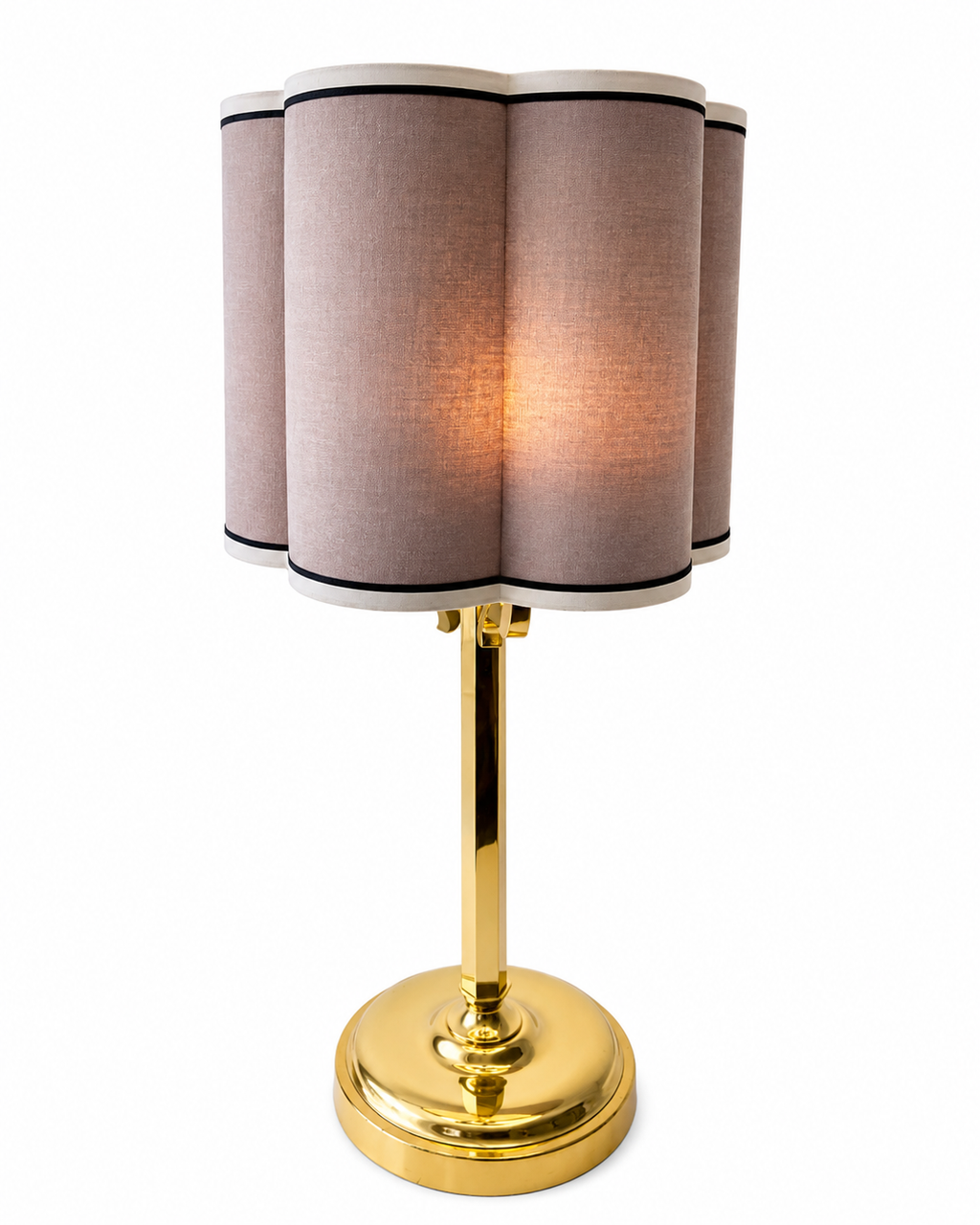 Vintage West German Three Arm Brass Table Lamp, Mid Century Lighting