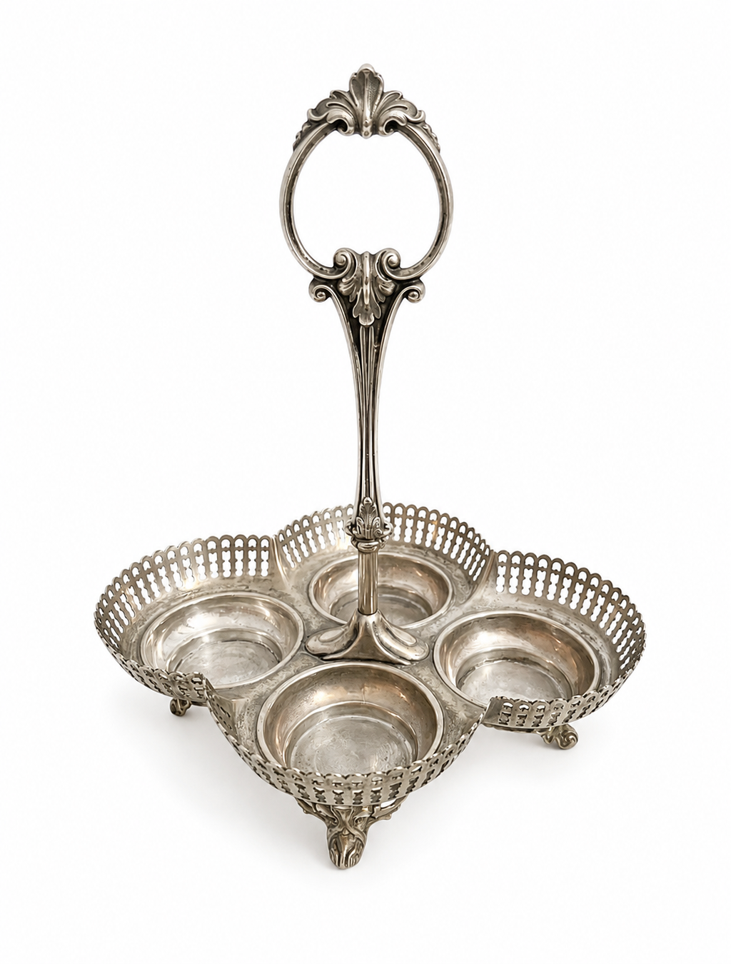 Antique James Dixon & Sons Sheffield Silver Plate Condiment Caddy