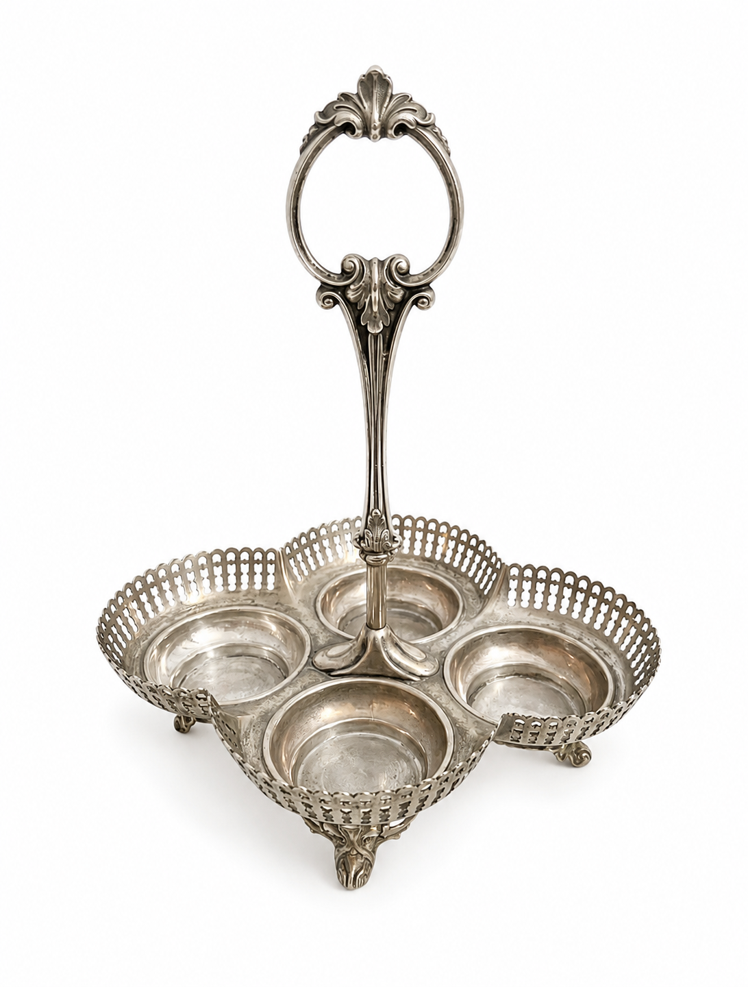Antique James Dixon & Sons Sheffield Silver Plate Condiment Caddy