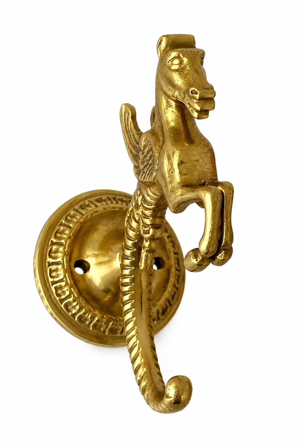 Antique Brass Pegasus Wall Hook: Winged Horse Coat Hook