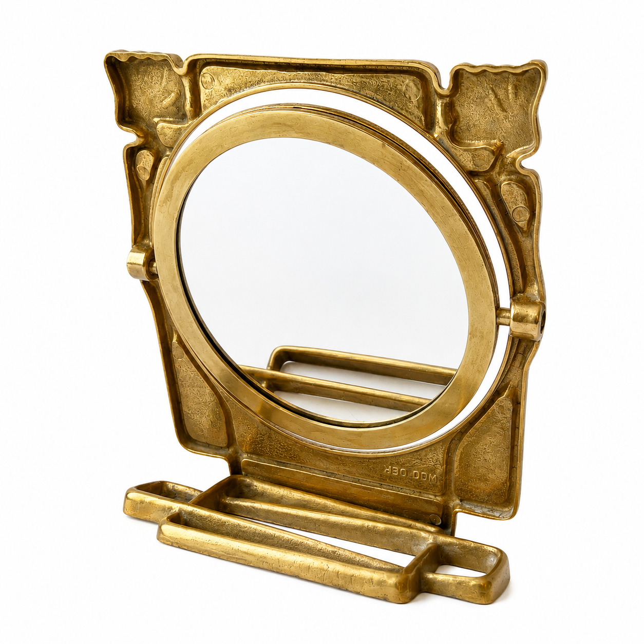 Art Deco Bronze Vanity Mirror & Photo Frame – Registered Design “Mod Dep”