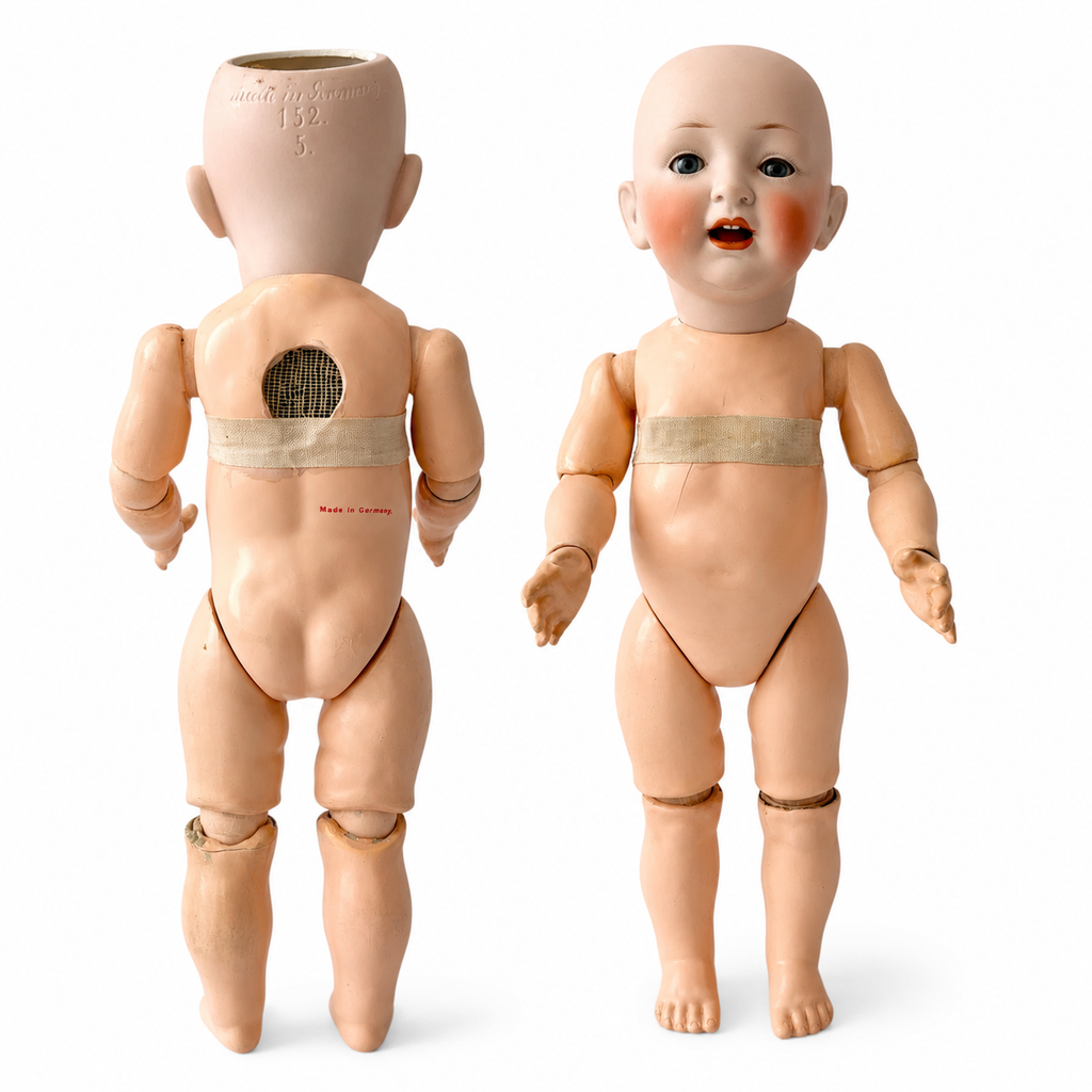 Antique Hertel Schwab German Bisque Baby Doll 35 cm Made in Germany c.1912