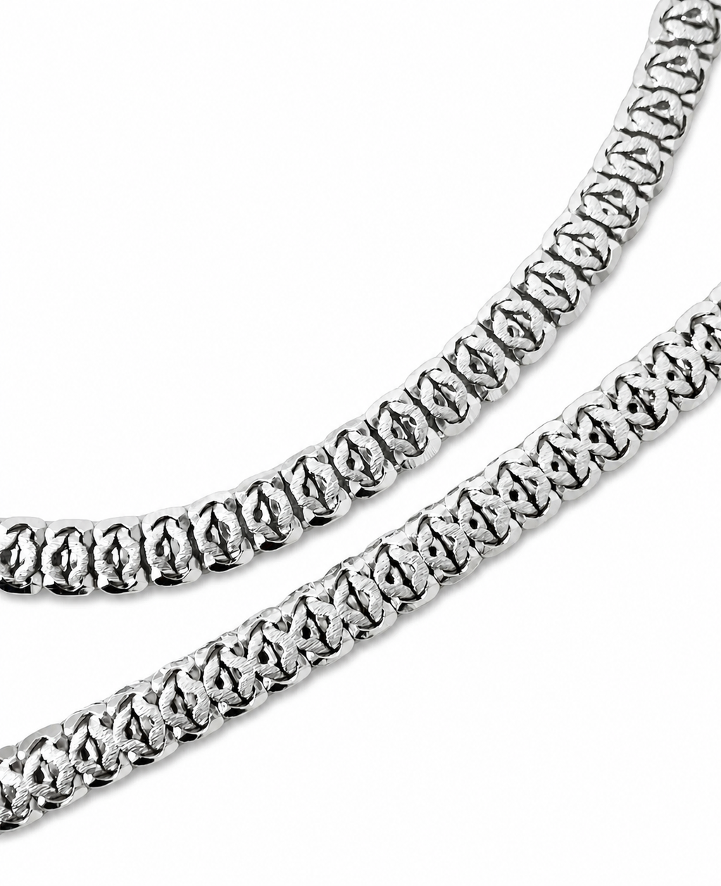 Vintage Silver Rhodium Plated  Set of Necklace and Bracelet.