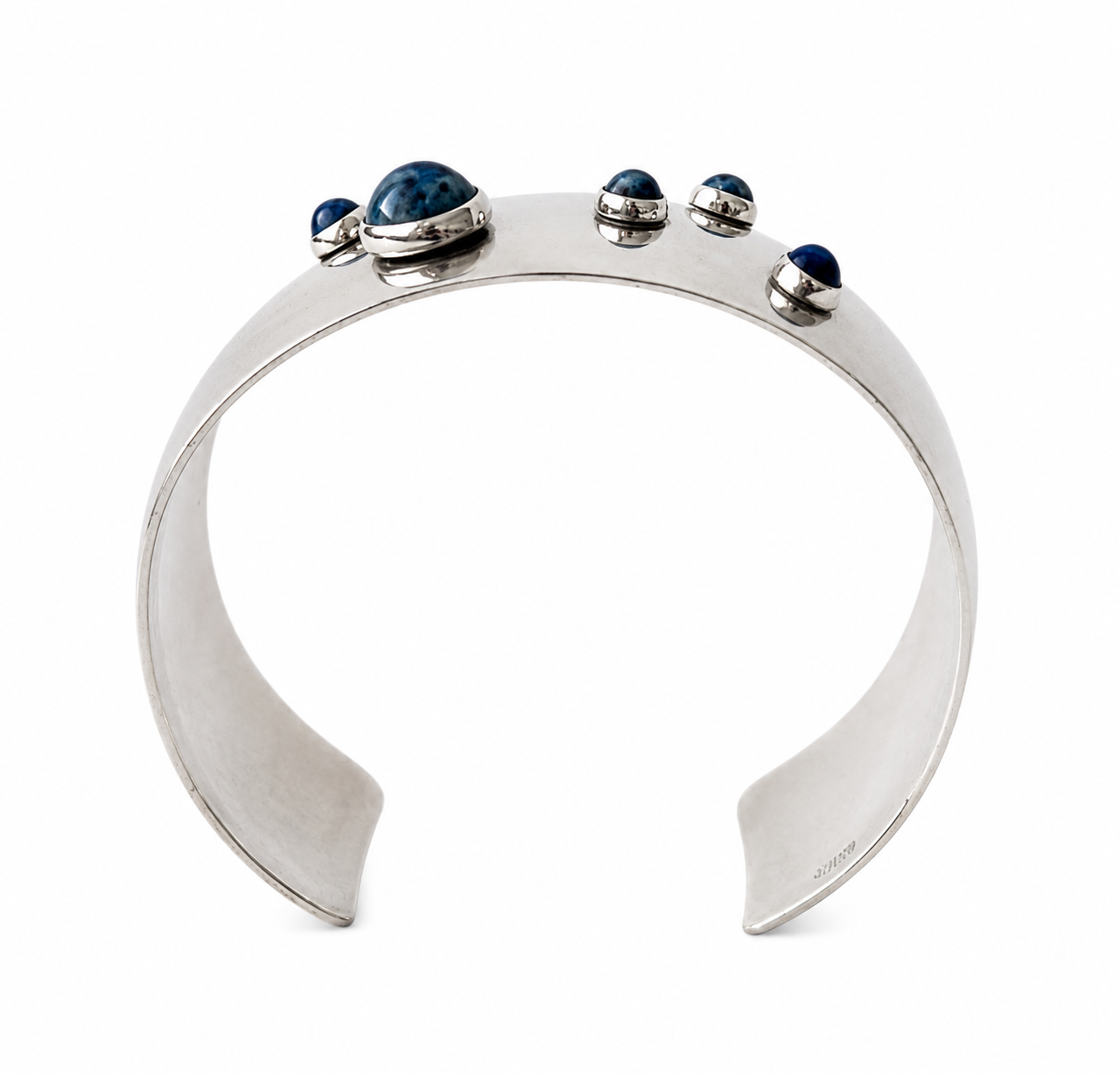 Niels Erik From Sterling Silver Sodalite Cuff Bracelet, Scandinavian  Modernist Jewellery