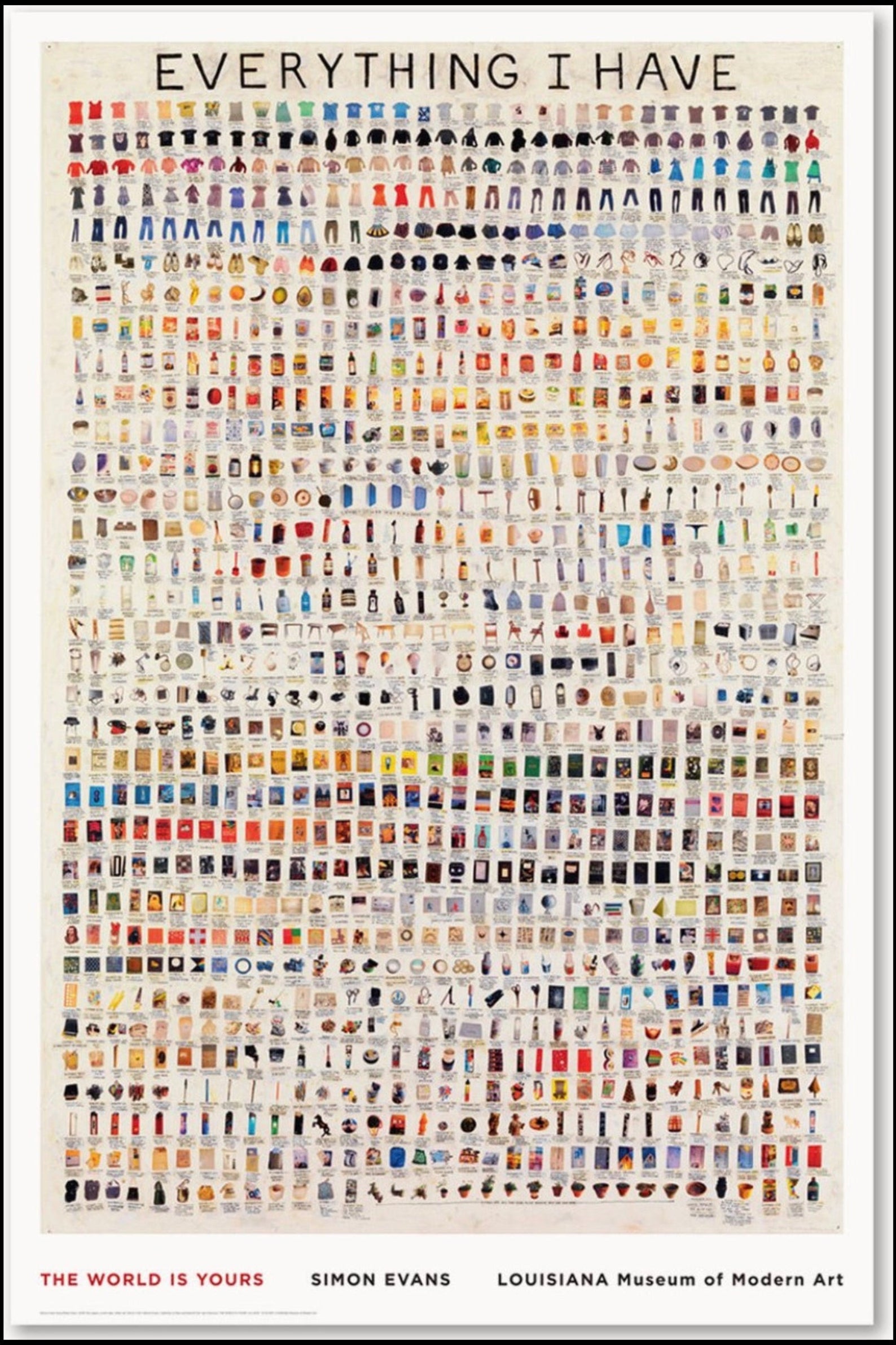 Simon Evans, Everything I Have, Original Exhibition Museum Poster