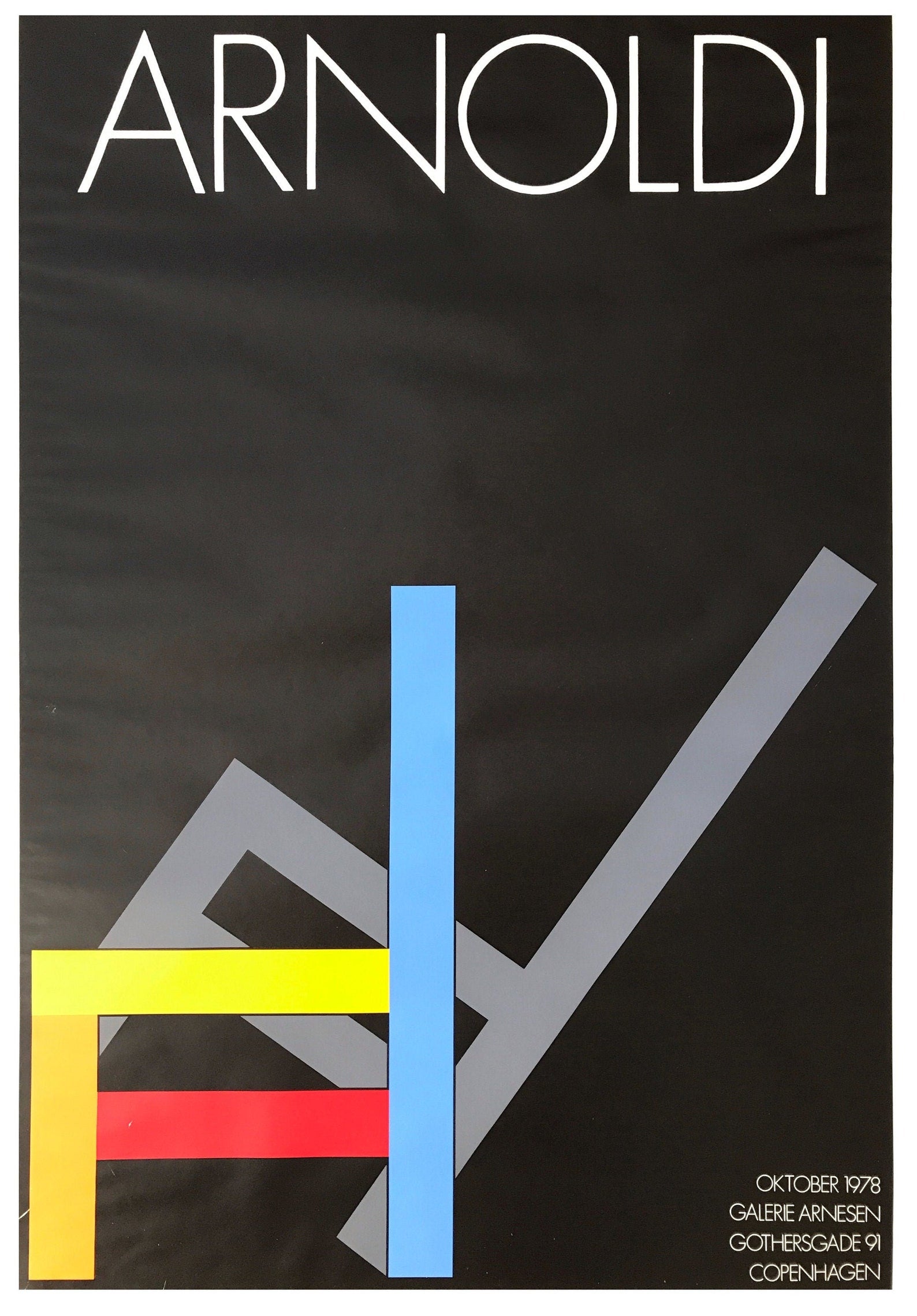 Per Arnoldi, Chairs,  Original Exhibition Museum Poster