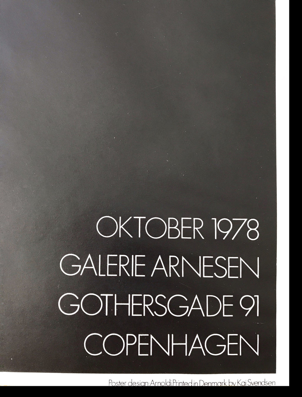 Per Arnoldi, Chairs,  Original Exhibition Museum Poster