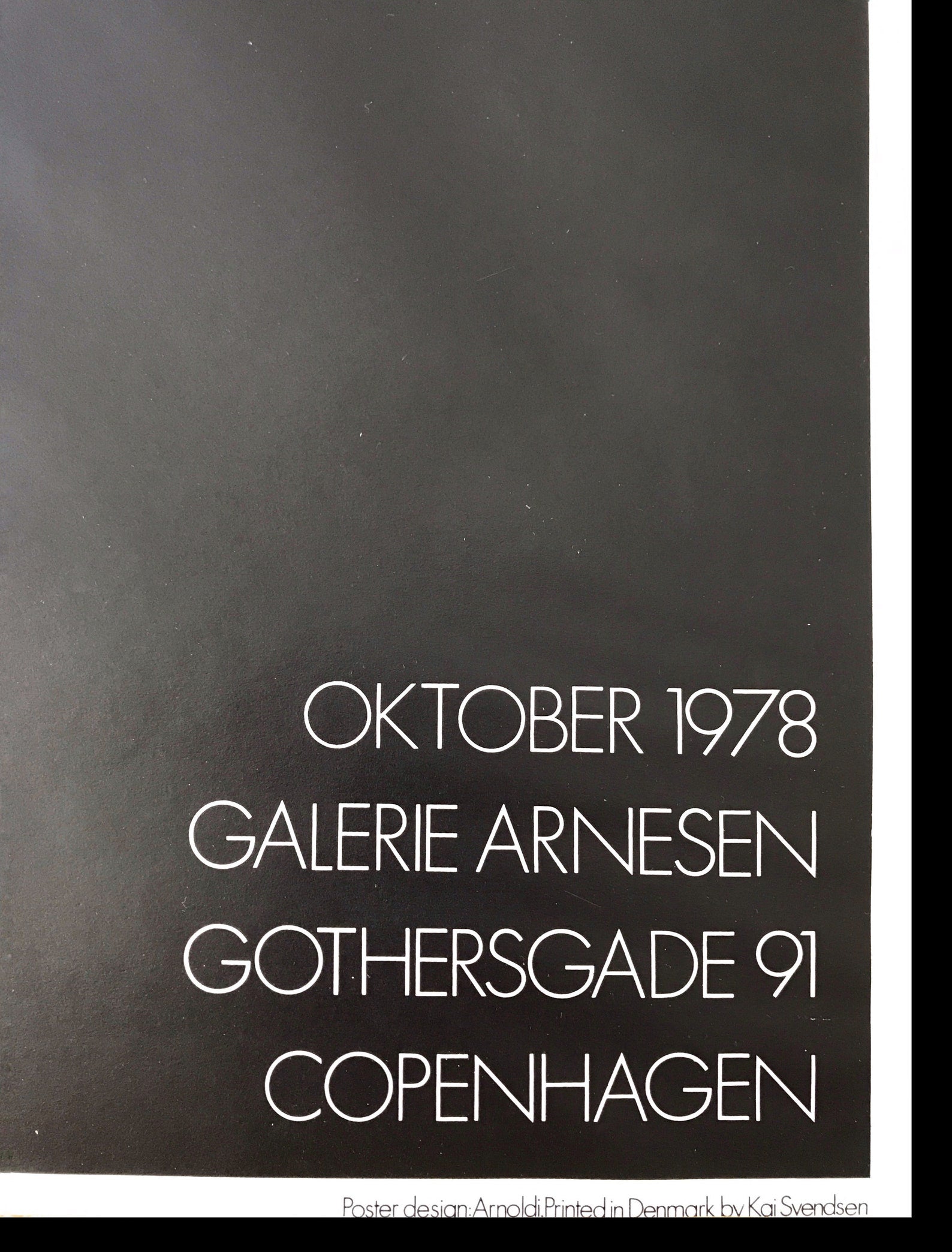 Per Arnoldi, Chairs,  Original Exhibition Museum Poster