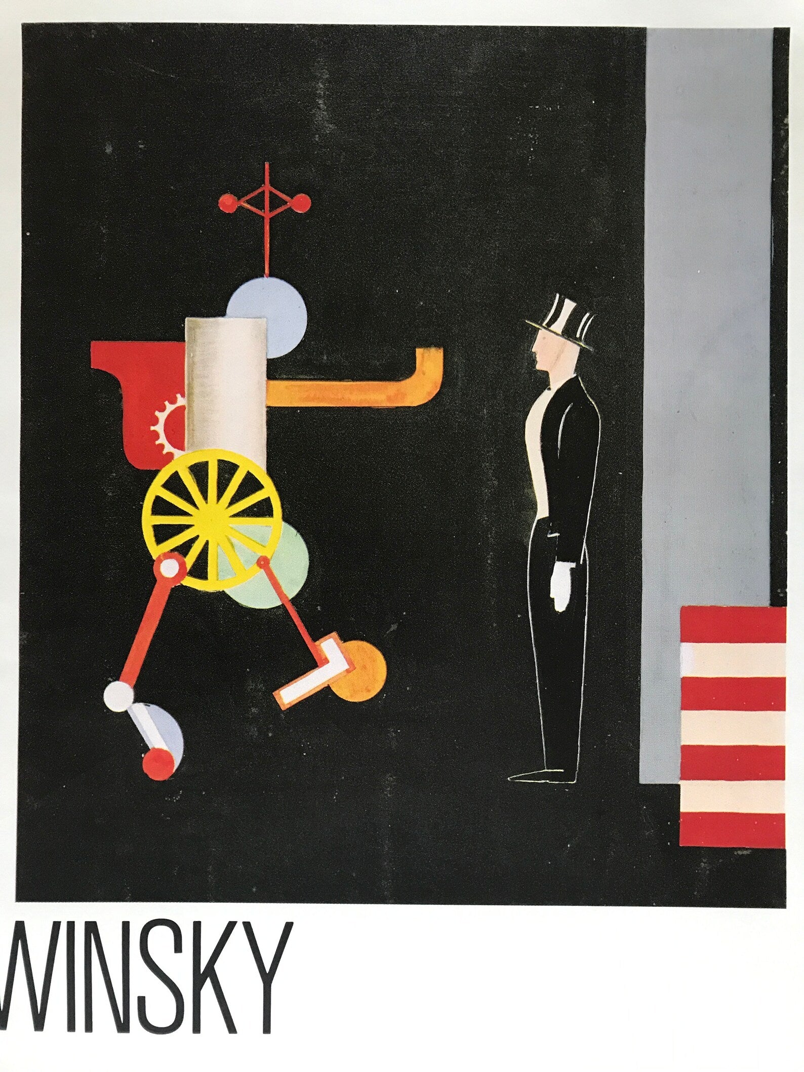 Xanti Schawinsky - "Tap Dancer vs Quilting Machine". Original Exhibition Bauhaus Museum Poster