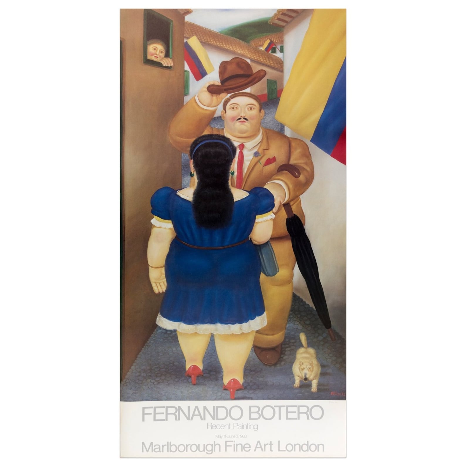 Fernando Botero - "National Holiday". Original Exhibition Museum Poster. 1983