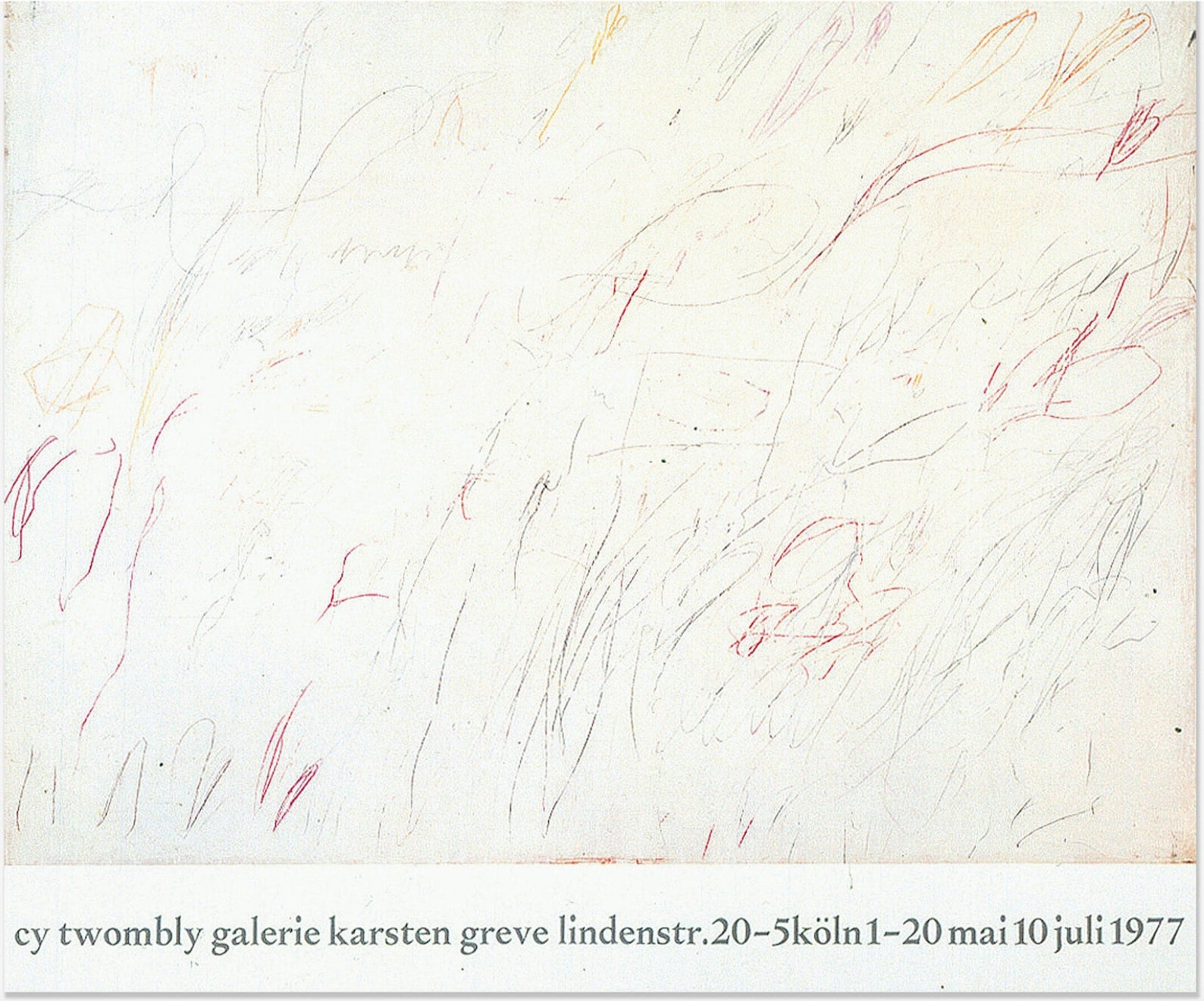 Cy Twombly, Original Exhibition Museum Poster. 1977