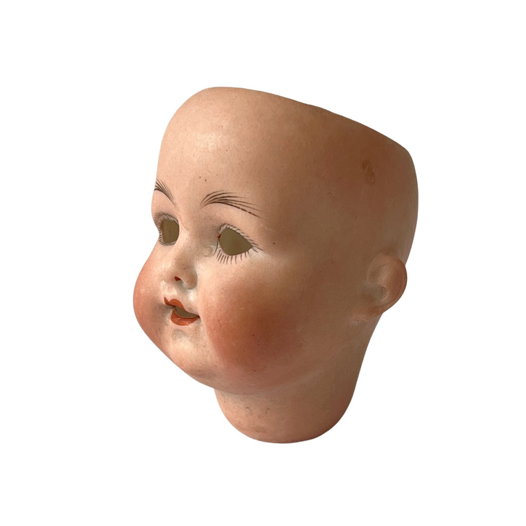 Antique Armand Marseille Bisque Doll Head: German 990 A.7/0.M, Open Mouth, Blue Eyes