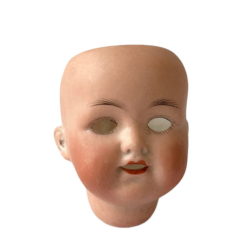Antique Armand Marseille Bisque Doll Head: German 990 A.7/0.M, Open Mouth, Blue Eyes