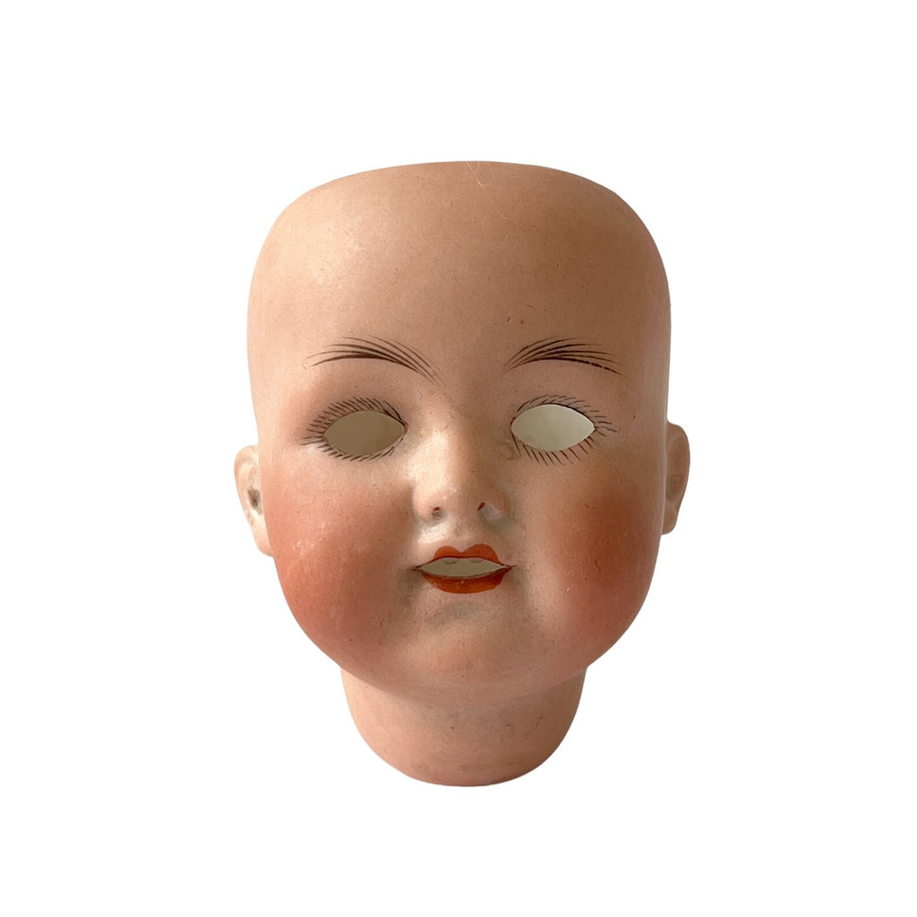 Antique Armand Marseille Bisque Doll Head: German 990 A.7/0.M, Open Mouth, Blue Eyes